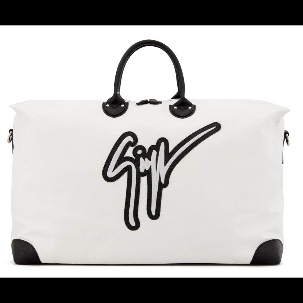 giuseppe zanotti NEW white carryall weekend bag - Picture 2 of 6